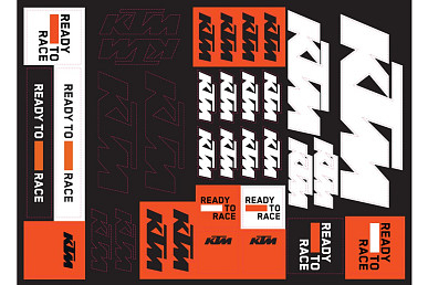 KTM CORPORATE STICKER SHEET 